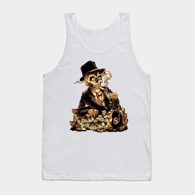 Rich Skull Tank Top by viSionDesign